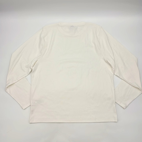 J Crew Factory Long-sleeve ribbed everyday tee in white plus size 2X NWT CA961 - Picture 3 of 9
